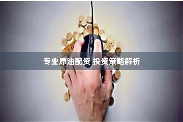 专业原油配资 投资策略解析